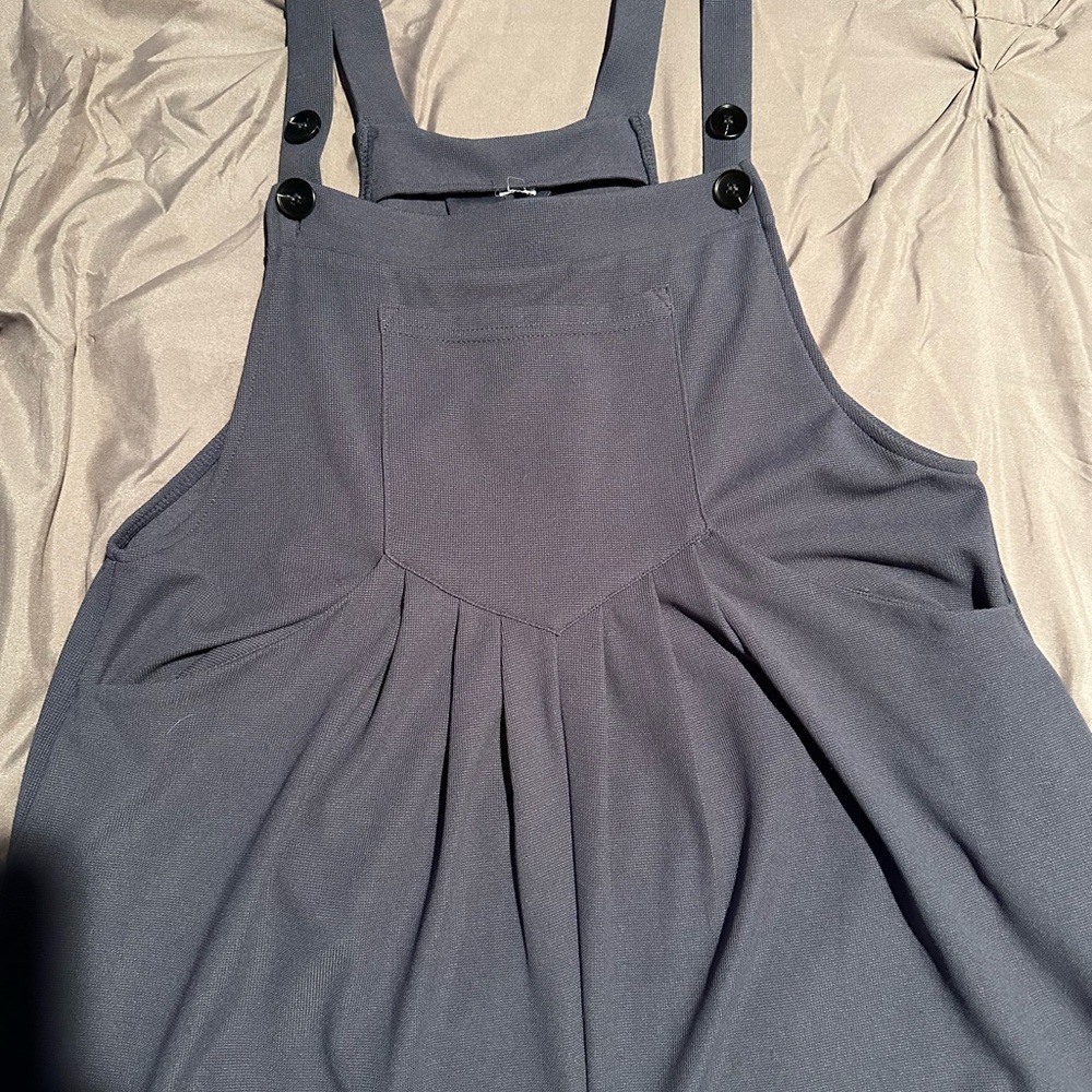 HALARA navy Pinafore Jumpsuit